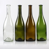 Botellas de vidrio de vino rojo burdeos de color verde oscuro de 700 ml con tapas de corcho