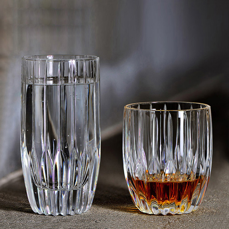 Vasos de licor de vodka para beber de vidrio de lujo de 285 ml diseñados