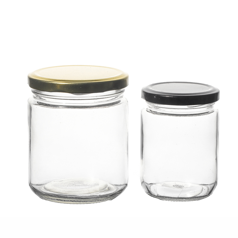 Venta caliente 500ml de mermelada de vidrio frascos con tapas de tornillo en muchos tamaños