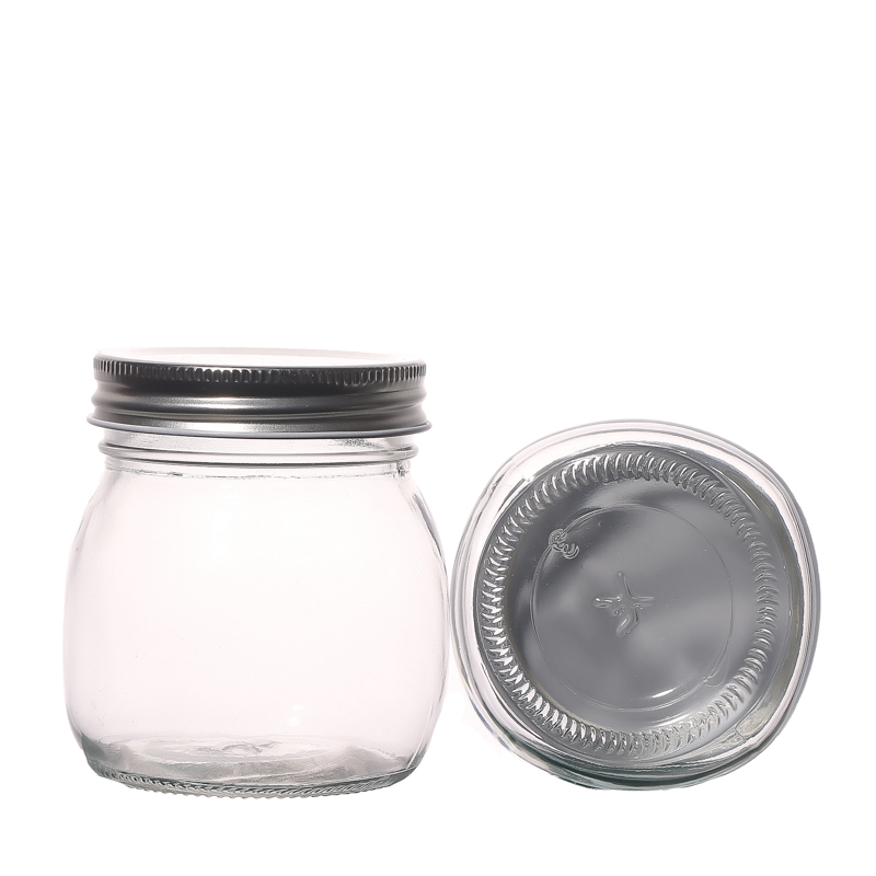 Embalaje personalizado Cristal Mason Jar Forma cuadrada Frascos de almacenamiento de alimentos