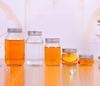 Embalaje personalizado Cristal Mason Jar Forma cuadrada Frascos de almacenamiento de alimentos