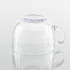 La leche de cristal redonda de 450ml asalta la venta caliente de las tazas de la leche para el desayuno