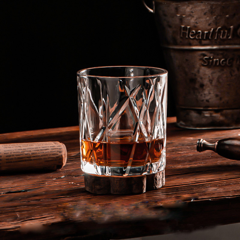 Vasos de whisky de cristal de 340 ml en diseño de lujo