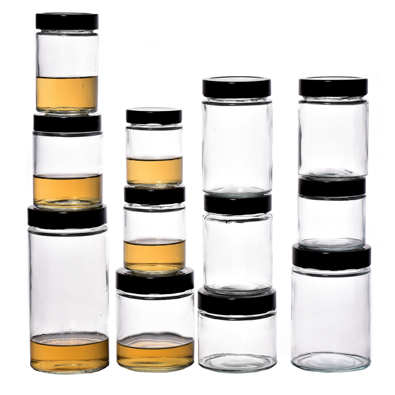 Frascos de almacenamiento de vidrio vacíos de múltiples capacidades en fábrica a granel proveedores