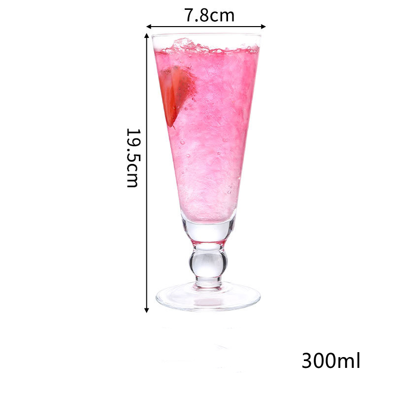 Vasos de jugo de bebida de forma única de 300 ml de cristalería KDG Copas calientes de venta